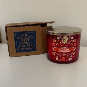 White Barn Raspberry Thumbprint Candle - Rich Red